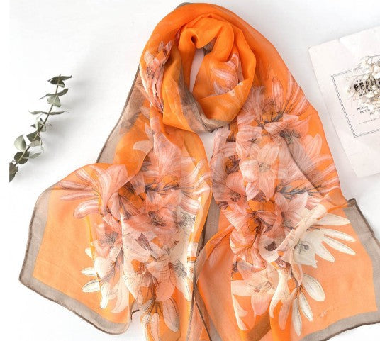 Elowen Blossom Chiffon Scarf