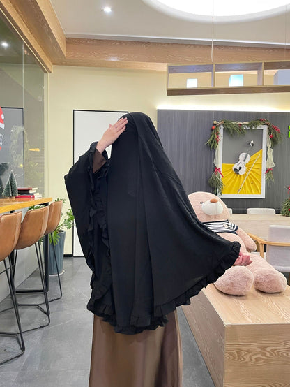 Amirah Flowing Ruffle Headscarf