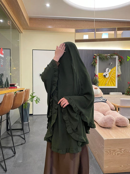 Amirah Flowing Ruffle Headscarf