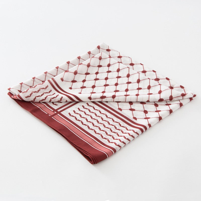 Arlette Chiffon Plaid Scarf