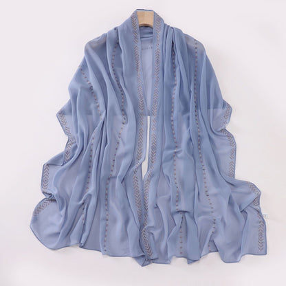 Aurelle Pearl Chiffon Scarf