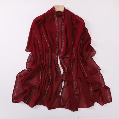 Aurelle Pearl Chiffon Scarf