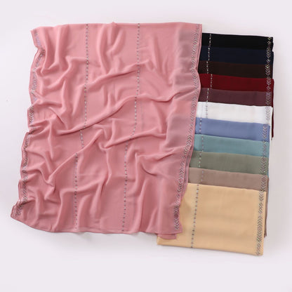 Aurelle Pearl Chiffon Scarf