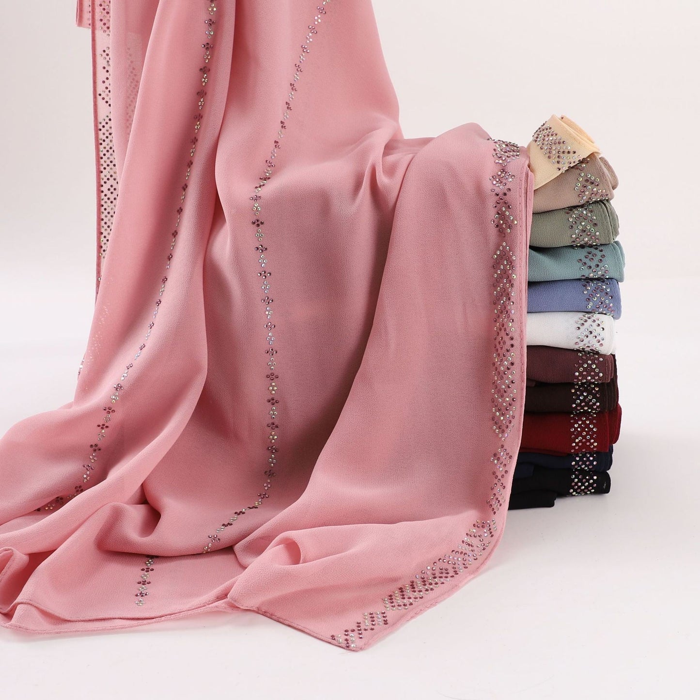 Aurelle Pearl Chiffon Scarf