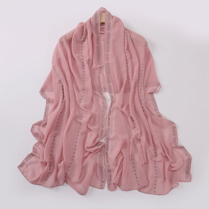 Aurelle Pearl Chiffon Scarf