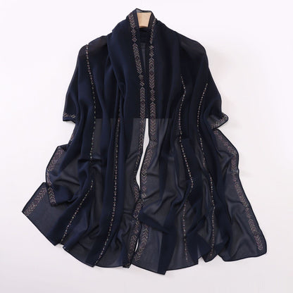 Aurelle Pearl Chiffon Scarf