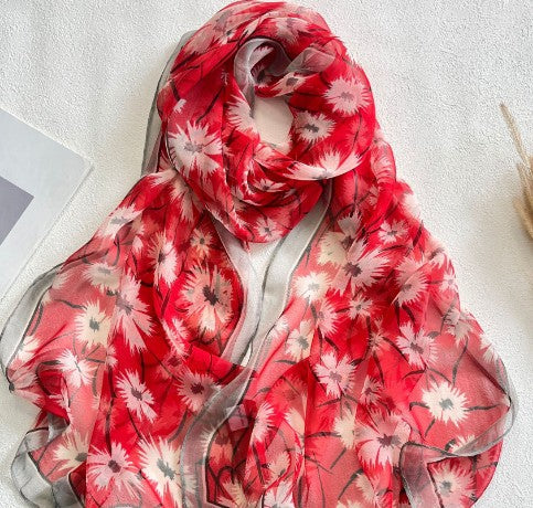 Elowen Blossom Chiffon Scarf