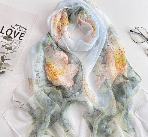 Elowen Blossom Chiffon Scarf