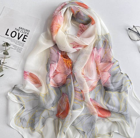 Elowen Blossom Chiffon Scarf