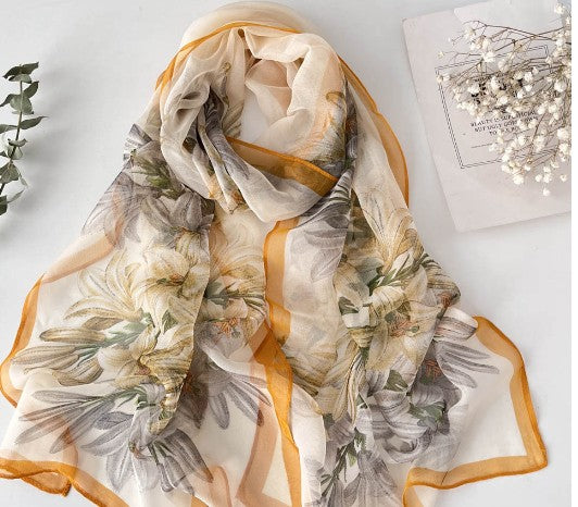 Elowen Blossom Chiffon Scarf