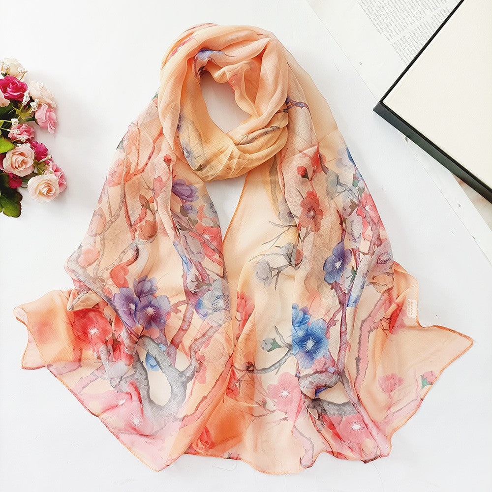 Elowen Blossom Chiffon Scarf