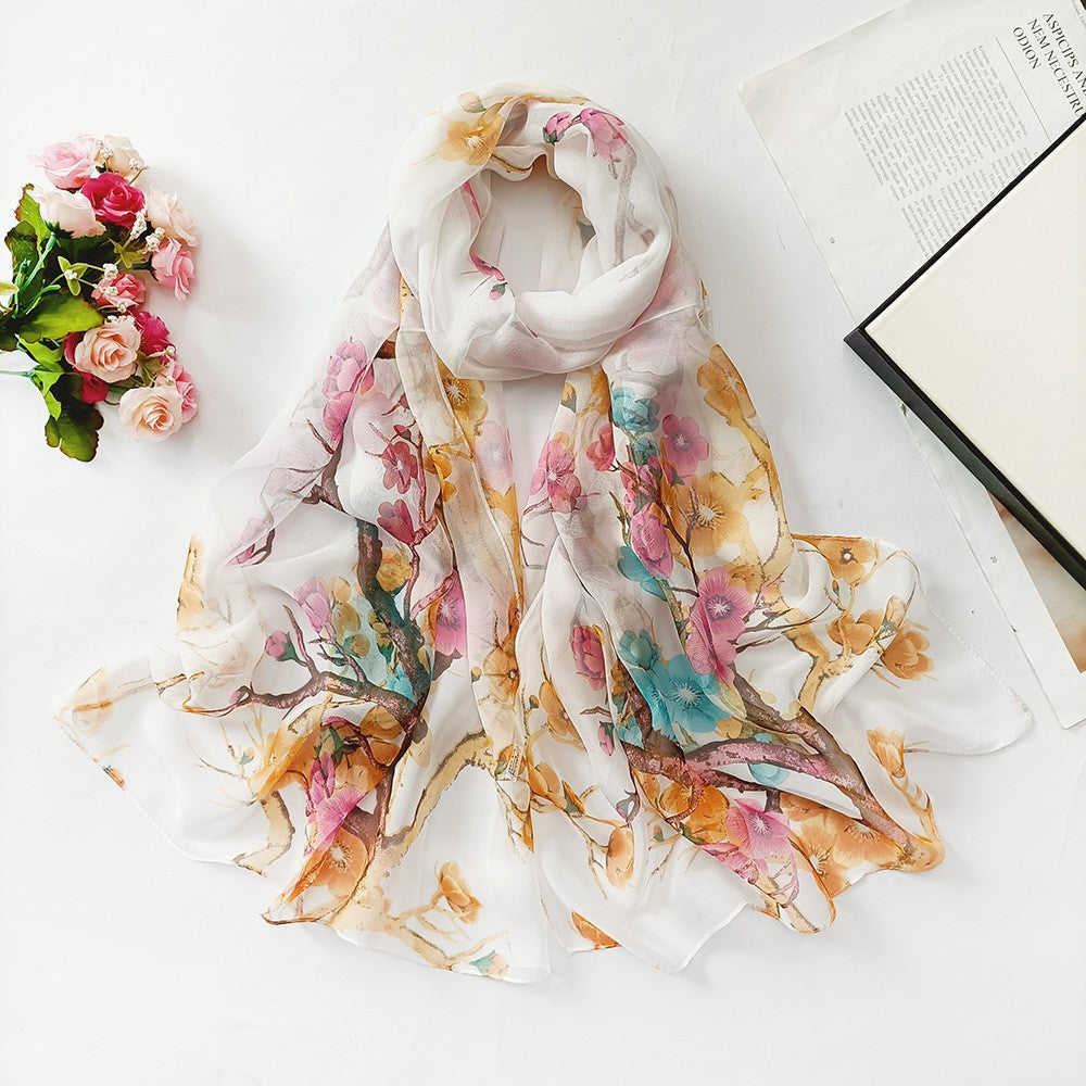 Elowen Blossom Chiffon Scarf