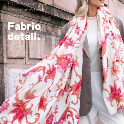 Elowen Printed Cashmere-Feel Scarf