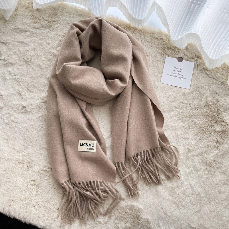 Lyra Tassel Cashmere-Feel Shawl