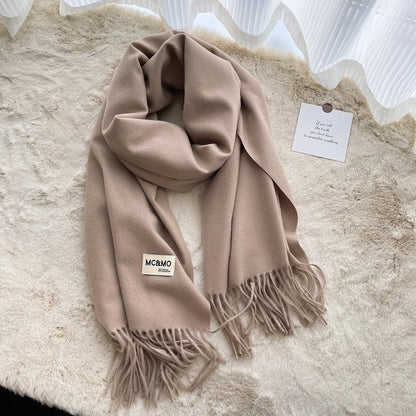 Lyra Tassel Cashmere-Feel Shawl