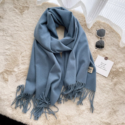 Lyra Tassel Cashmere-Feel Shawl