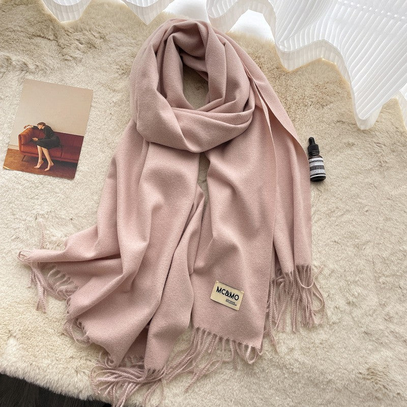 Lyra Tassel Cashmere-Feel Shawl
