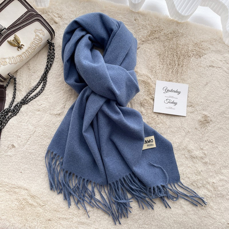 Lyra Tassel Cashmere-Feel Shawl