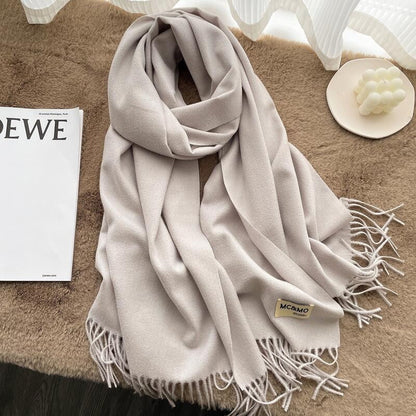 Lyra Tassel Cashmere-Feel Shawl