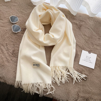 Lyra Tassel Cashmere-Feel Shawl