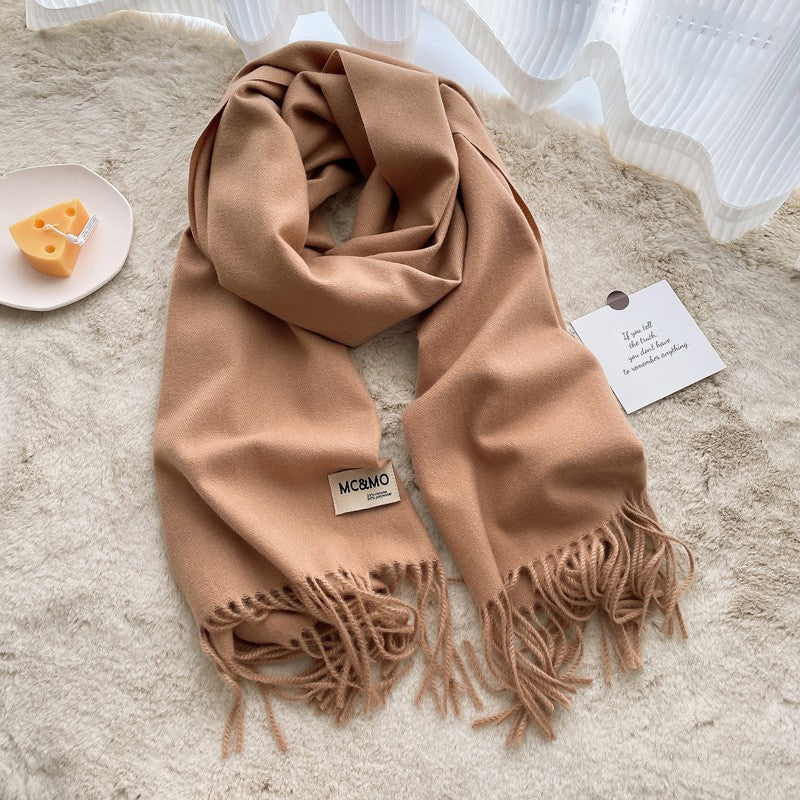 Lyra Tassel Cashmere-Feel Shawl