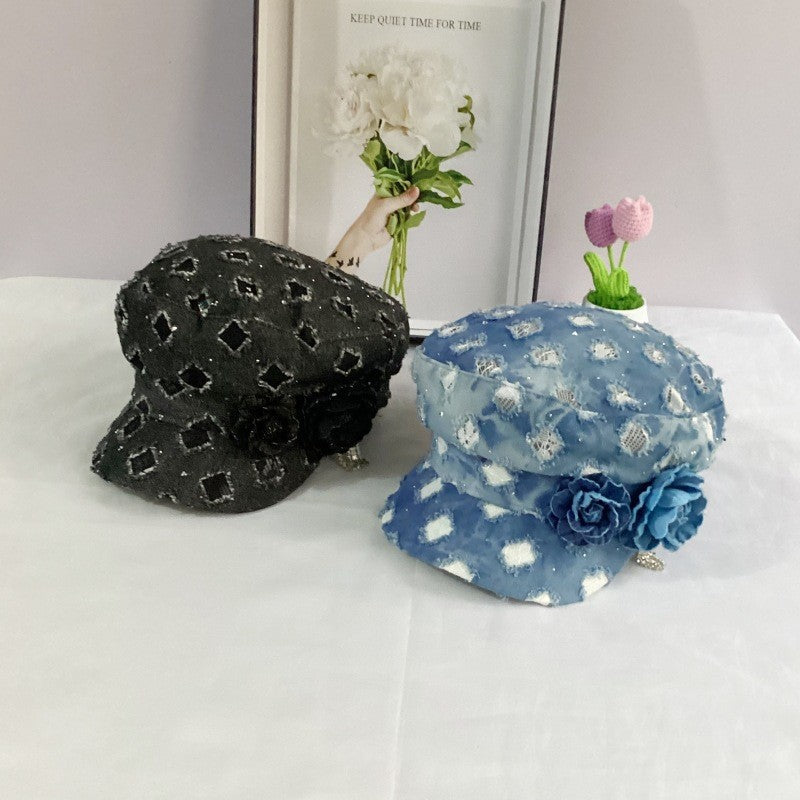 Maren Denim Octagonal Cap