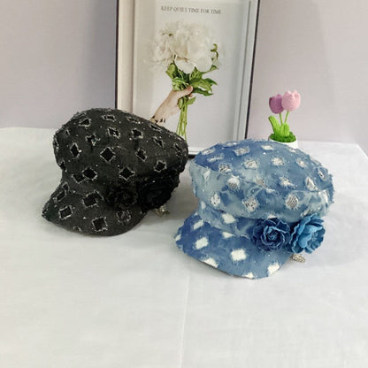 Maren Denim Octagonal Cap