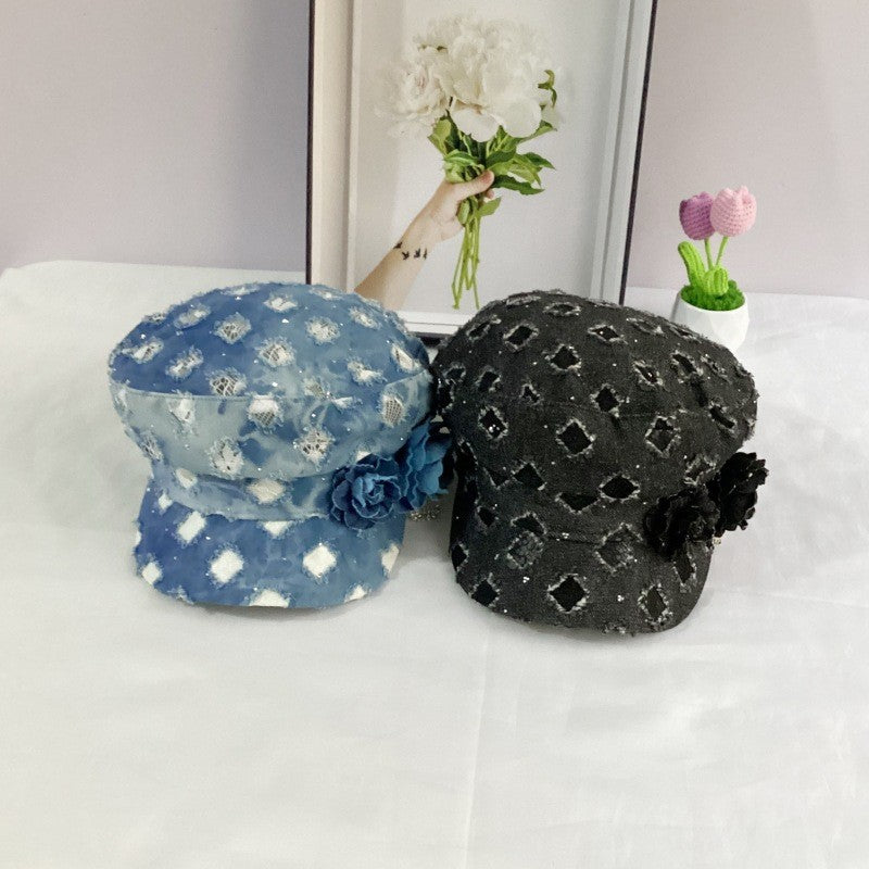 Maren Denim Octagonal Cap