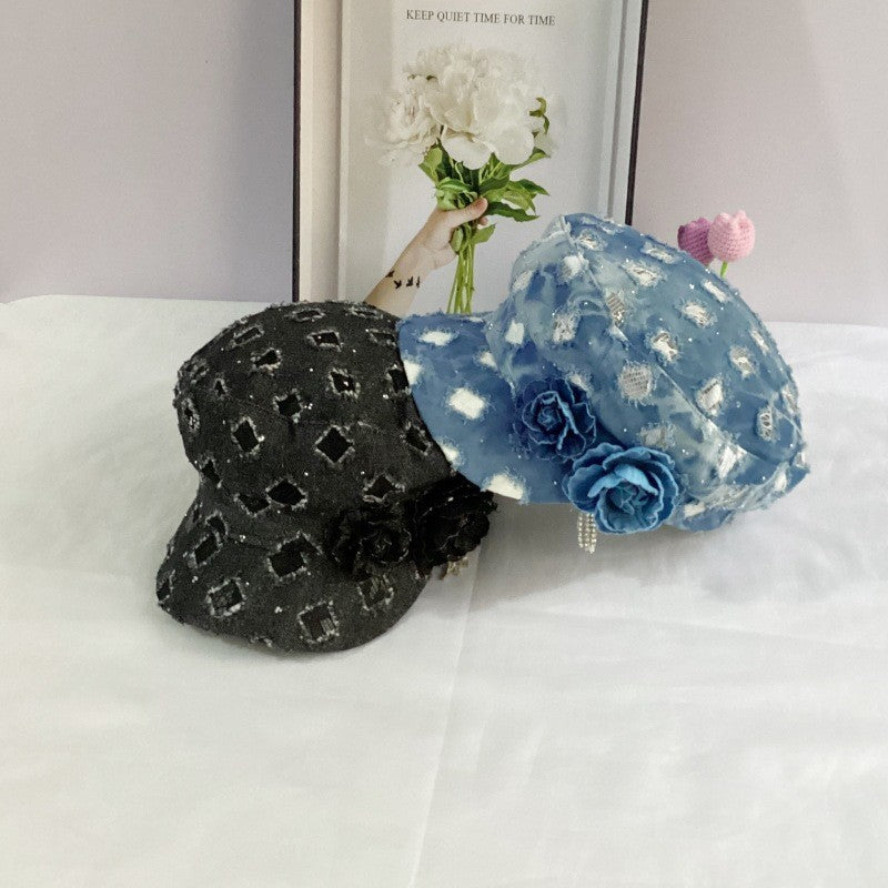 Maren Denim Octagonal Cap