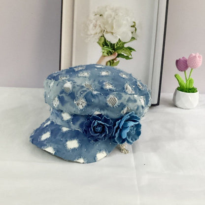 Maren Denim Octagonal Cap