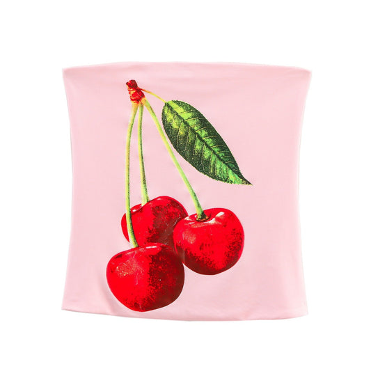 Maribel Cherry Bandeau Top