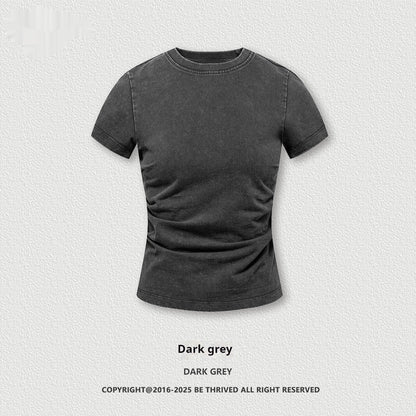 Mirelle Pleated Waist Slim Tee