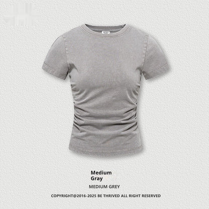 Mirelle Pleated Waist Slim Tee