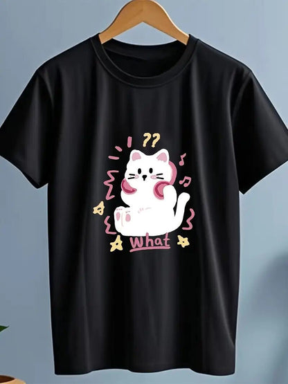 Noelle Modern Print Short Sleeve Top