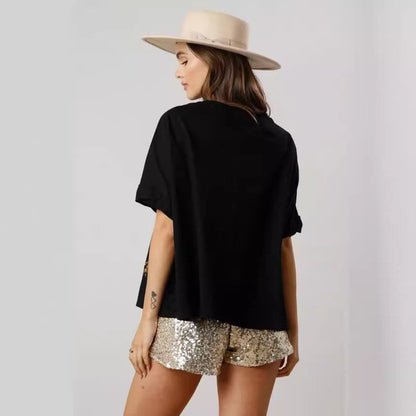 Nyra Sequined Tiger Tee