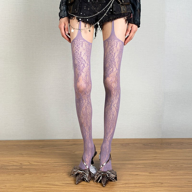 Nyssa Lace Jacquard Pantyhose