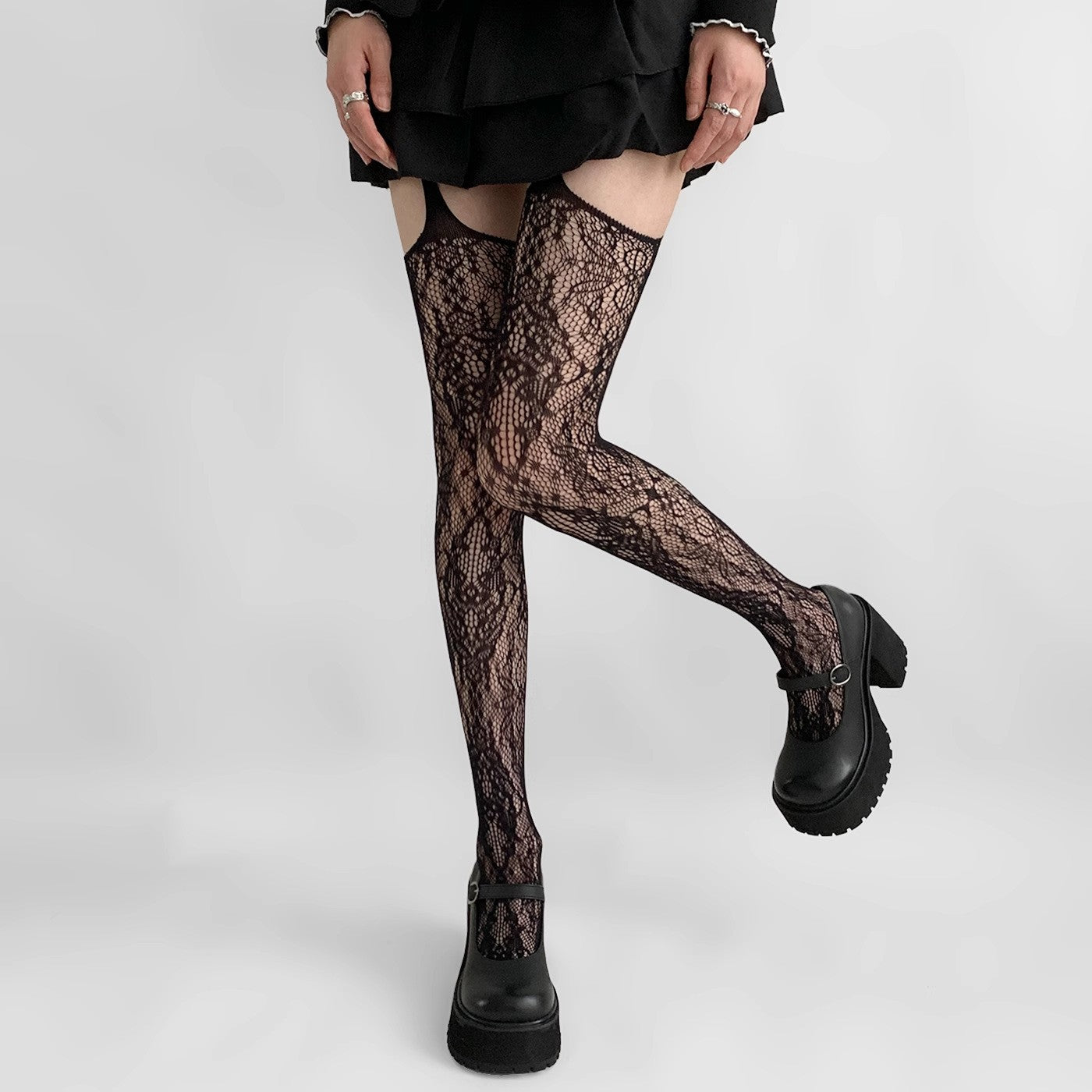 Nyssa Lace Jacquard Pantyhose